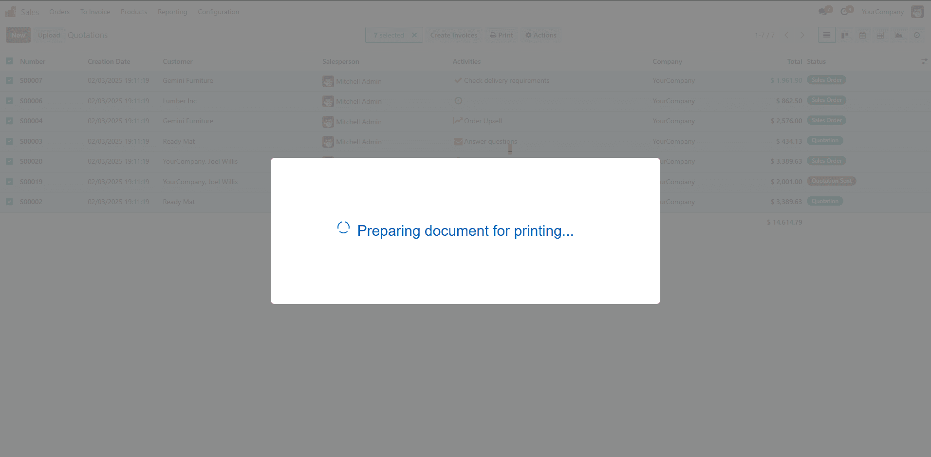 Report Configuration Menu Image