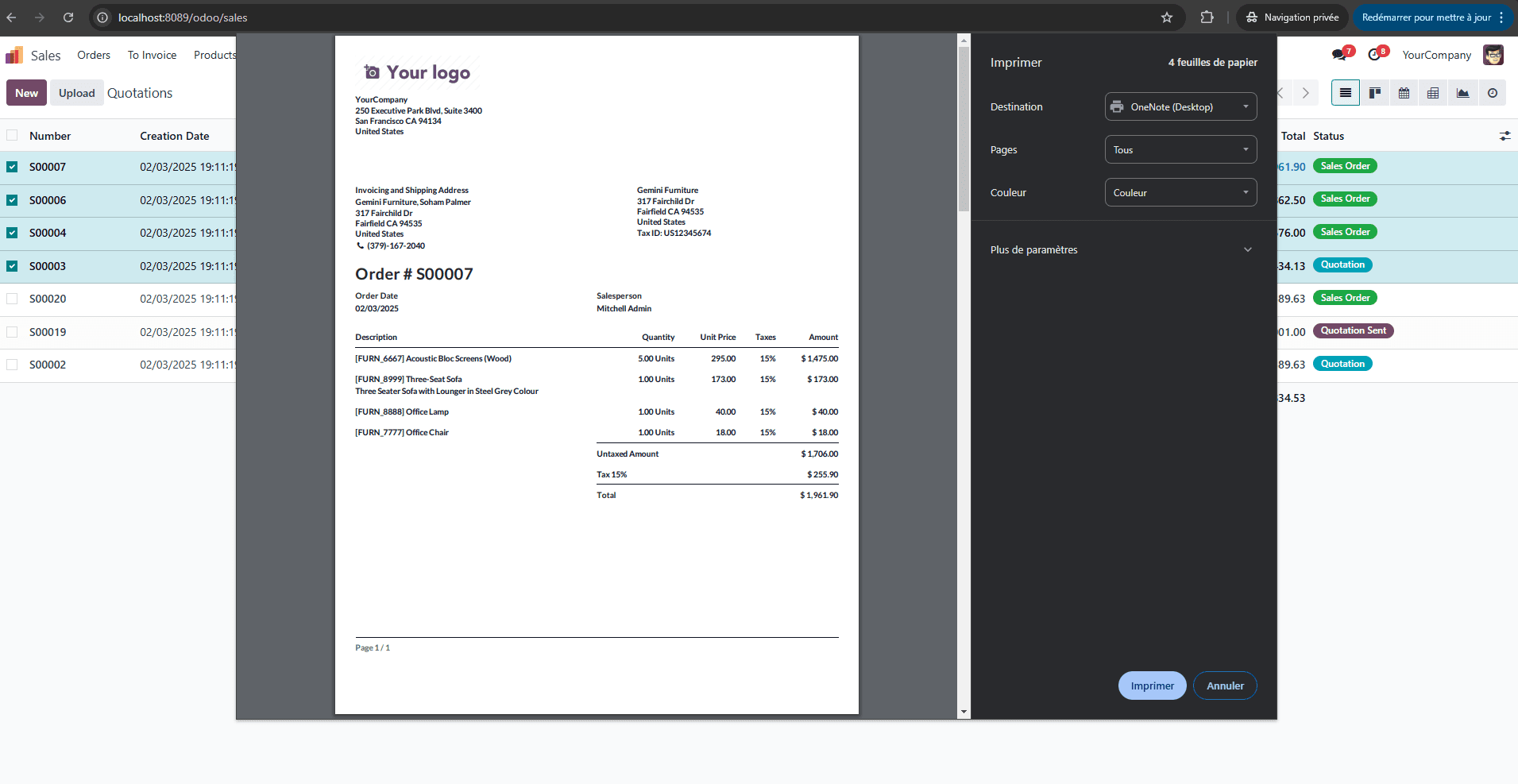 Report Configuration Menu Image