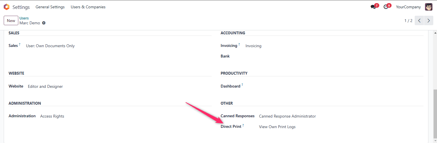 Report Configuration Menu Image